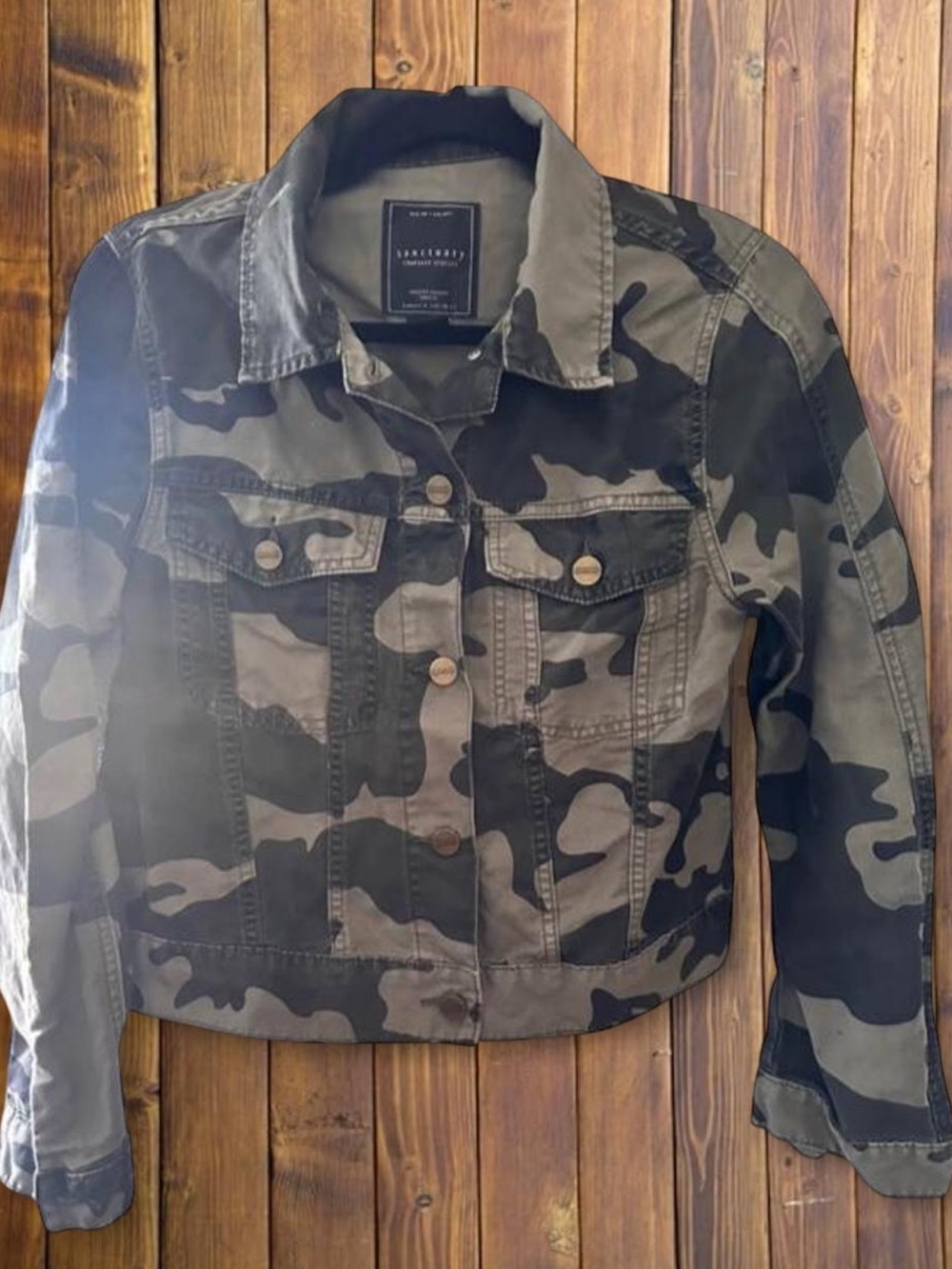 Sanctuary Women's Camo Denim Jacket • Medium